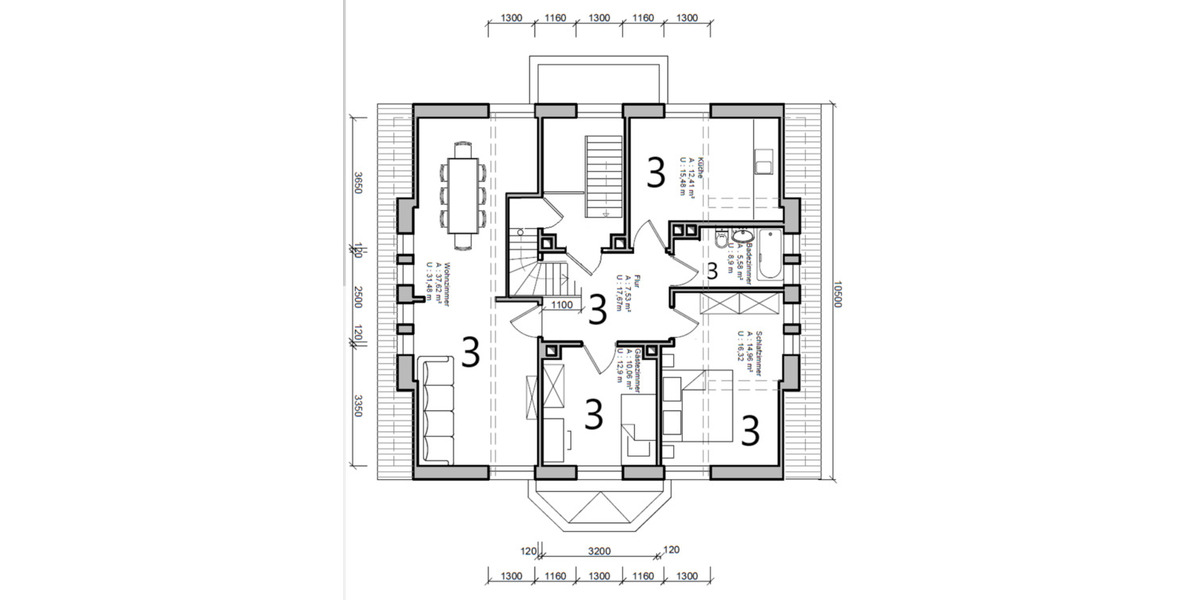 Dachgeschoßwohnung Seelze - 3.5 Zimmer, 70 m&sup2;, 700&euro; | Angebot:25105494
