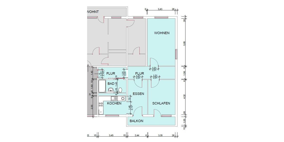 Etagenwohnung Stendal - 2 Zimmer, 76 m&sup2;, 596&euro; | Angebot:24677927