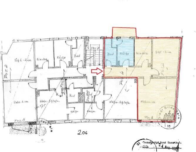 Etagenwohnung Hildesheim Mitte - 3 Zimmer, 79 m&sup2;, 680&euro; | Angebot:25265957