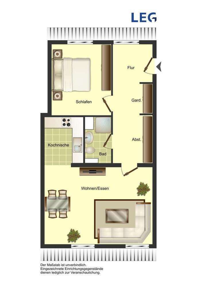 Wohnung zum Mieten in Barntrup 222,84 € 56.84 m²