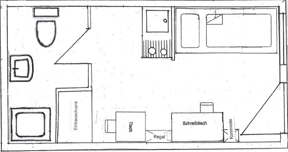 Etagenwohnung Friedrichshafen Ailingen - 1 Zimmer, 16 m&sup2;, 340&euro; | Angebot:26694125