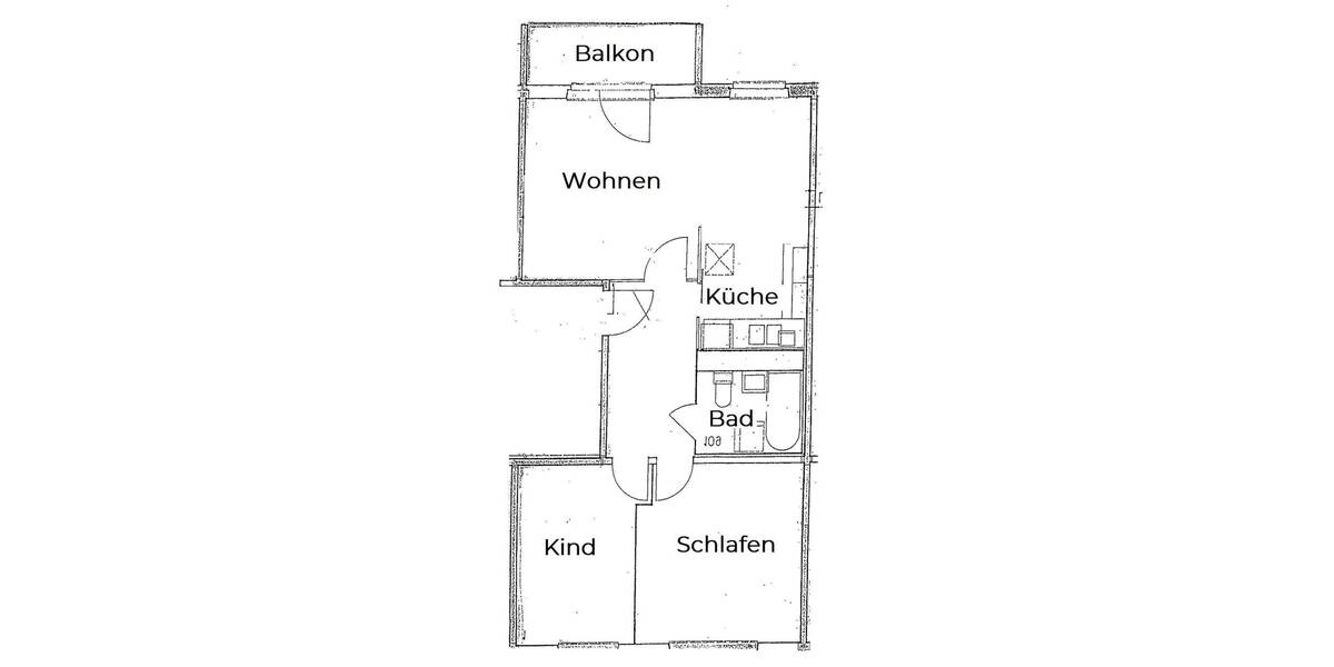 Etagenwohnung Rothenburg/Oberlausitz Uhsmannsdorf - 3 Zimmer, 60 m&sup2;, 330&euro; | Angebot:24034291
