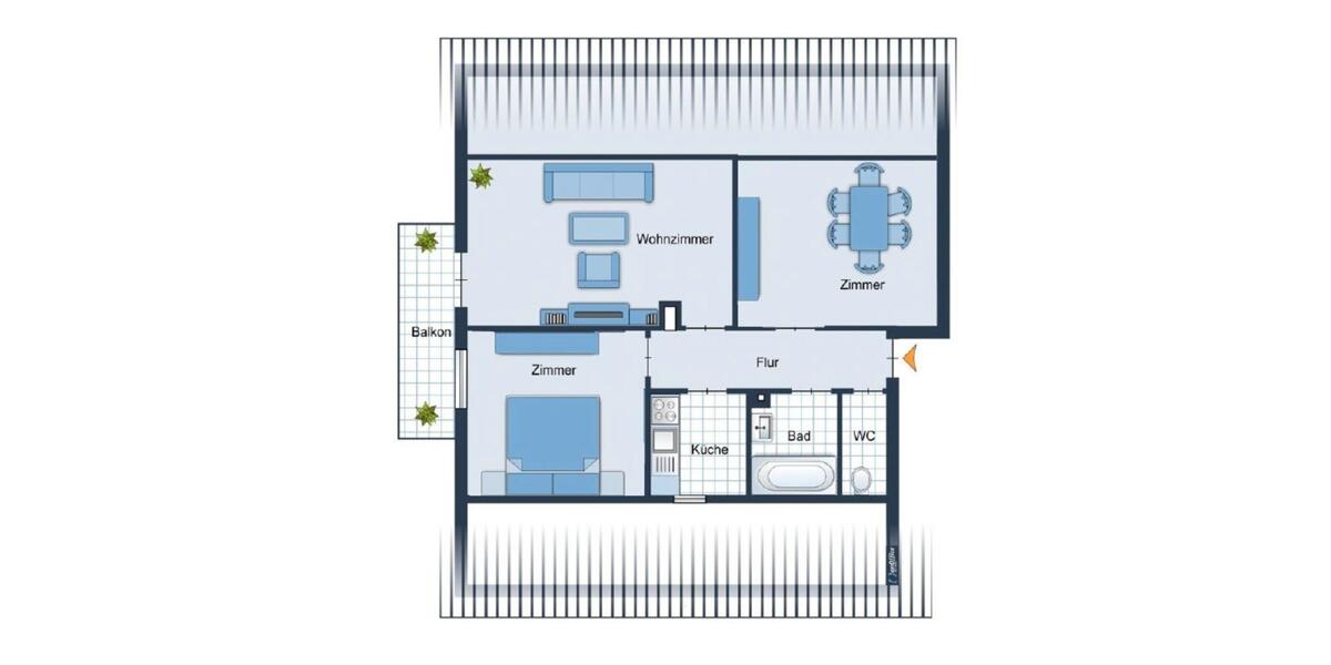 Dachgeschoßwohnung Giengen an der Brenz - 3 Zimmer, 60 m&sup2;, 720&euro; | Angebot:26574173
