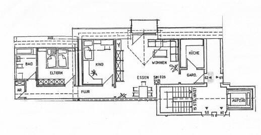 Etagenwohnung Sonneberg Bettelhecken - 3 Zimmer, 79 m&sup2;, 510&euro; | Angebot:25681376