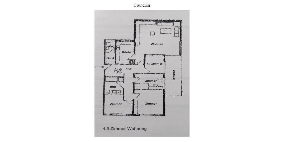 4,5 (6) Zimmer Terrassen Wohnung EG Garage EBK Kamin 5 zimmer