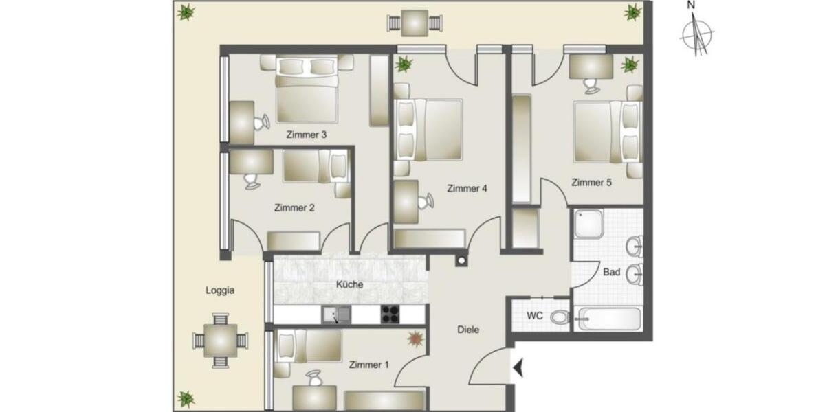 Wohnen auf Zeit München Giesing - 5 Zimmer, 110 m&sup2;, 675&euro; | Angebot:26673943
