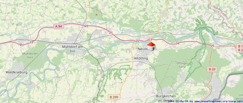 Dachgeschoßwohnung Neuötting - 3 Zimmer, 81 m&sup2;, 1.000&euro; | Angebot:25316777