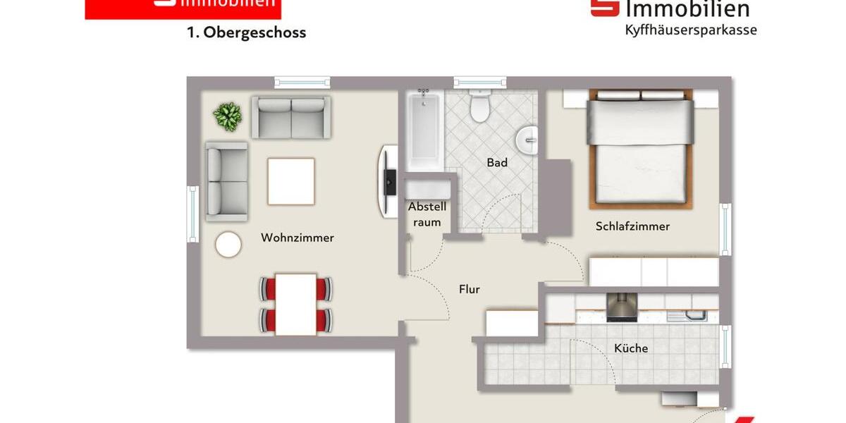 2-Raum-Wohnung im Stadtzentrum 2 zimmer