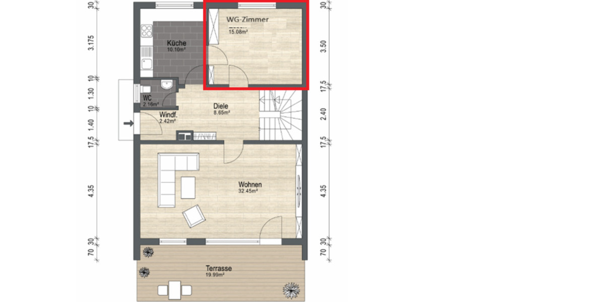 Wohnen auf Zeit Ottobrunn - 5 Zimmer, 15 m&sup2;, 751&euro; | Angebot:24387439