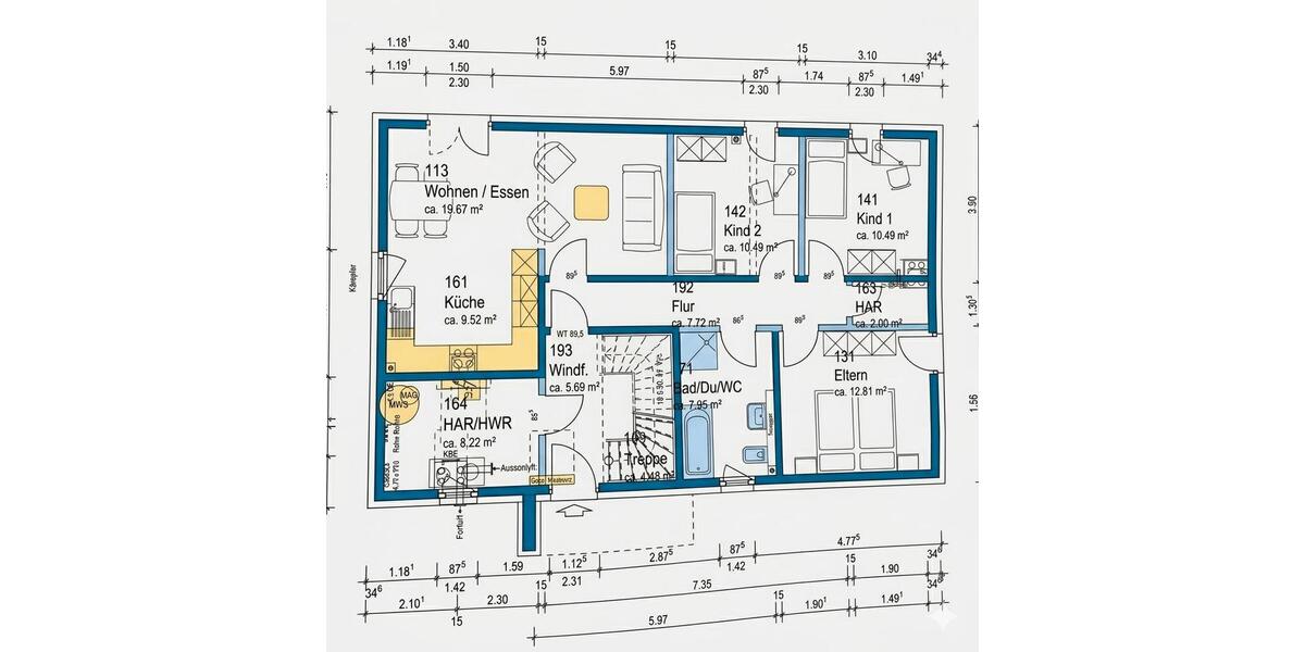 Etagenwohnung Stadtkyll - 4 Zimmer, 85 m&sup2;, 890&euro; | Angebot:26605326