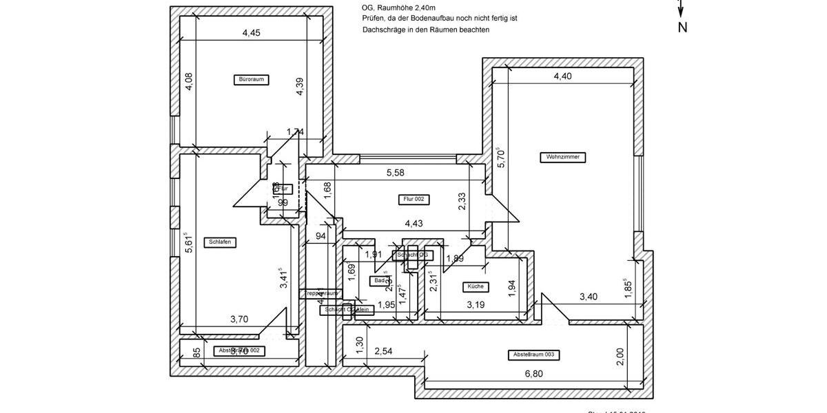 Dachgeschoßwohnung Raubling - 3 Zimmer, 95 m&sup2;, 1.400&euro; | Angebot:25992290