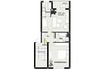 Erdgeschoßwohnung Wuppertal Arrenberg - 2 Zimmer, 53 m&sup2;, 435&euro; | Angebot:26475279