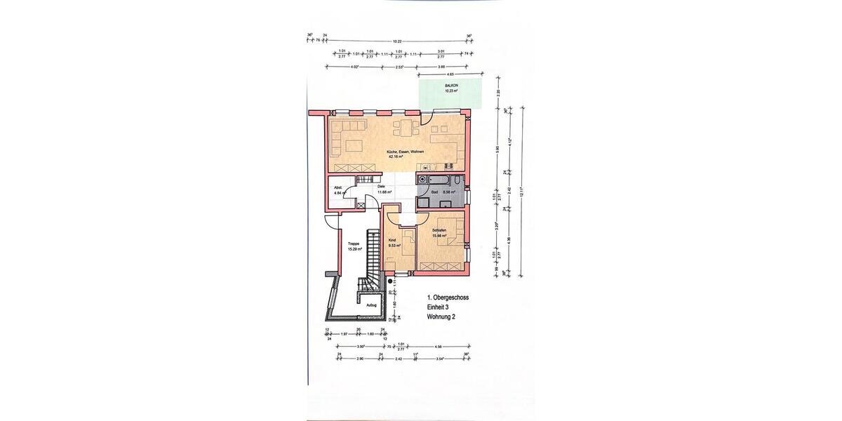 Etagenwohnung Eggenfelden - 3 Zimmer, 98 m&sup2;, 980&euro; | Angebot:26582336