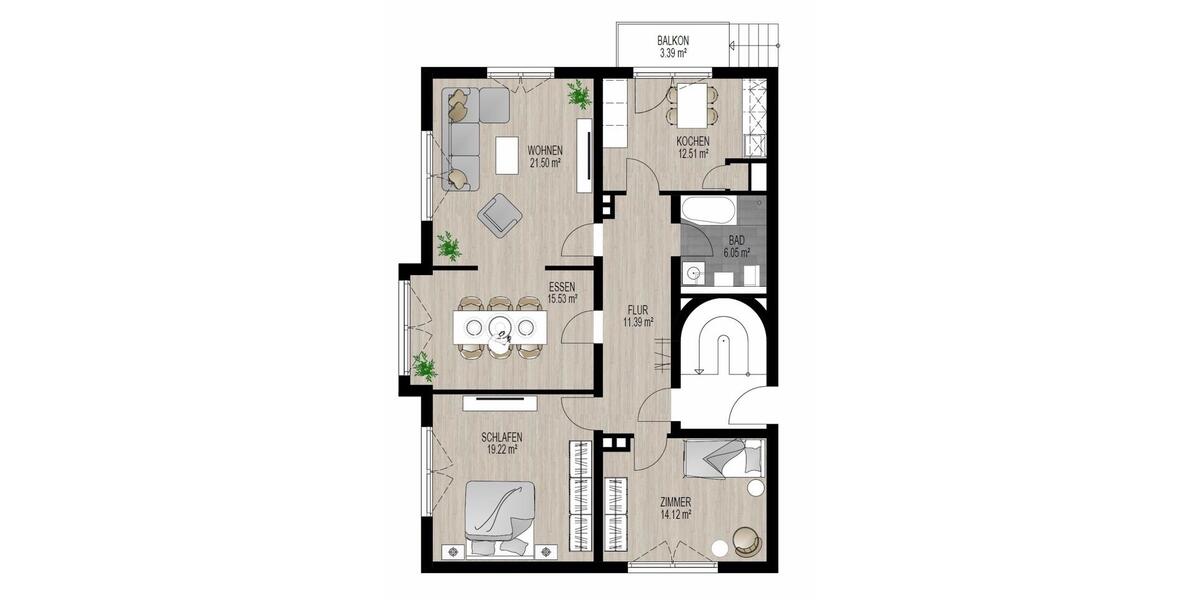 Erdgeschoßwohnung Verden (Aller) - 3.5 Zimmer, 100 m&sup2;, 1.050&euro; | Angebot:26670648