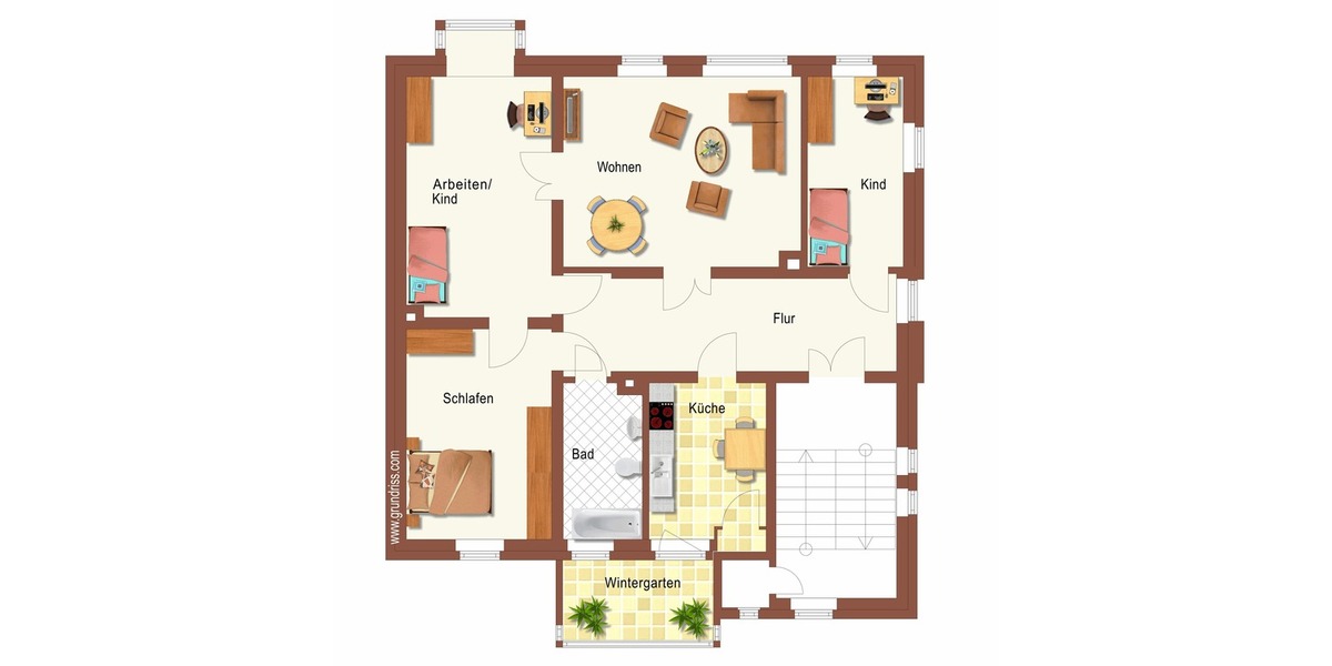 4- Zimmer Wohnung im 1.OG 4 zimmer