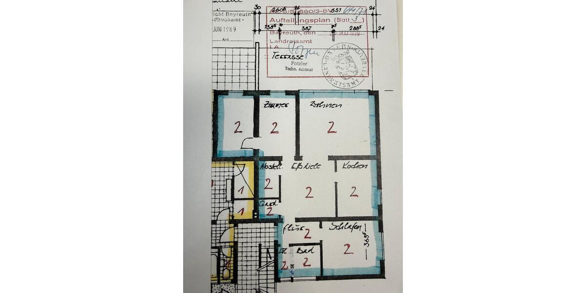 Erdgeschoßwohnung Bayreuth City - 4.5 Zimmer, 105 m&sup2;, 1.200&euro; | Angebot:26560547