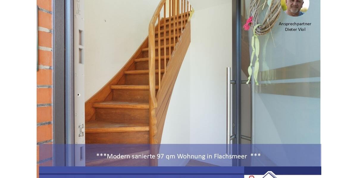 ***Moderne 97 m² Wohnung in Westoverledingen*** ***frisch renoviert*** - Dachgeschoßwohnung Westoverledingen Flachsmeer | Angebot:25407086