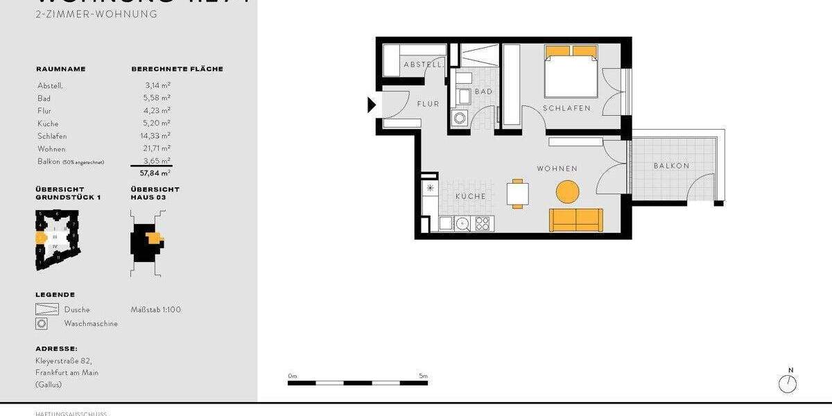 Erstbezug im Neubau: Stilvolle 2-Zimmer-Wohnung mit Einbauküche & ruhigem Innenhof-Balkon 2 zimmer