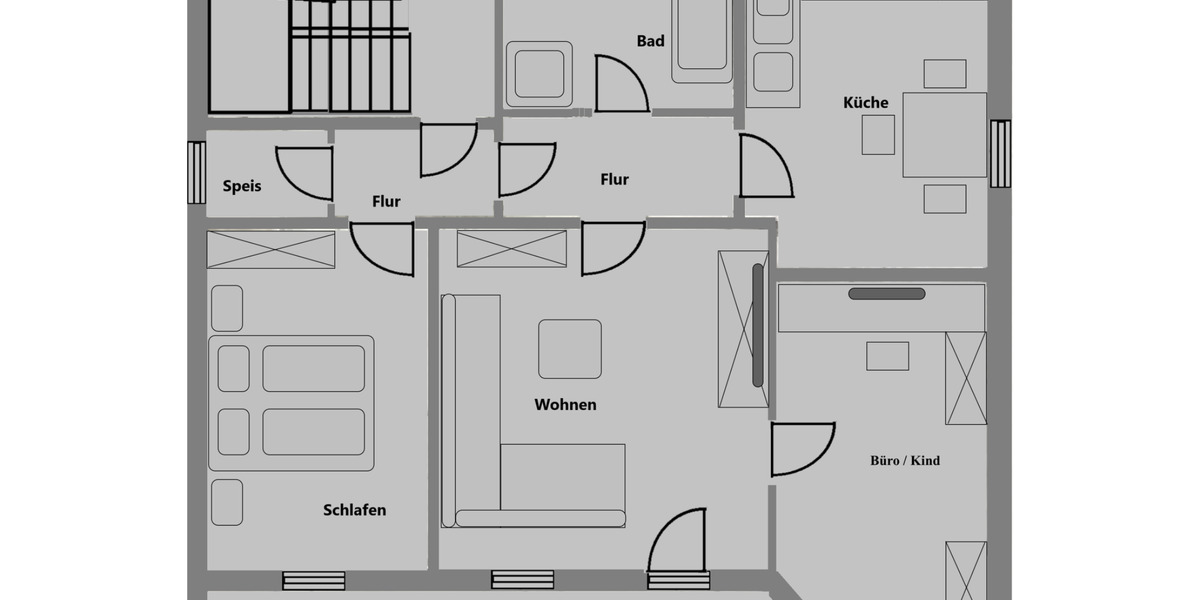 Etagenwohnung Zwiesel - 3 Zimmer, 85 m&sup2;, 550&euro; | Angebot:21606477