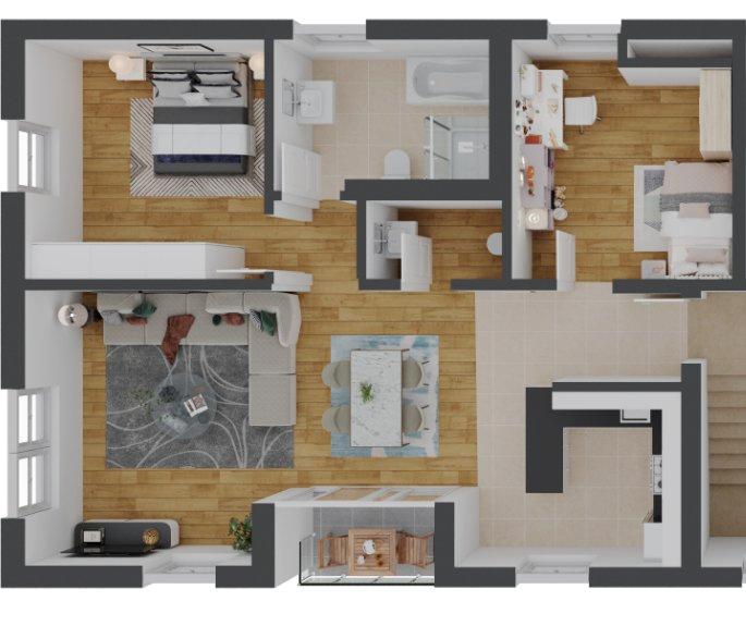 Etagenwohnung Wolmirstedt - 3 Zimmer, 82 m&sup2;, 940&euro; | Angebot:26478483