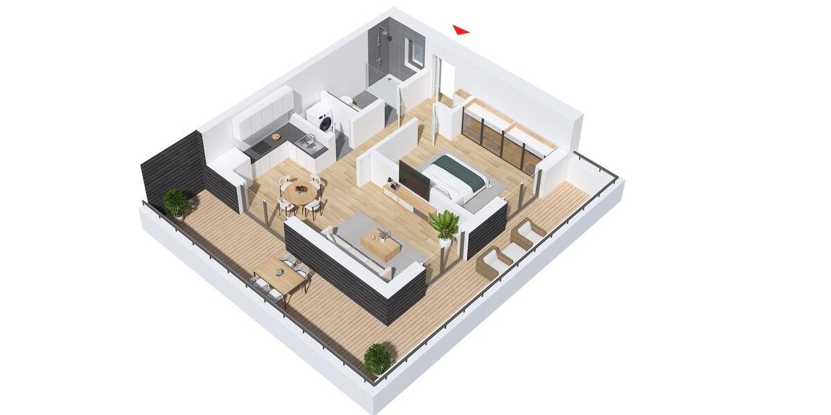 Etagenwohnung Aiterhofen - 2 Zimmer, 71 m&sup2;, 840&euro; | Angebot:25887612