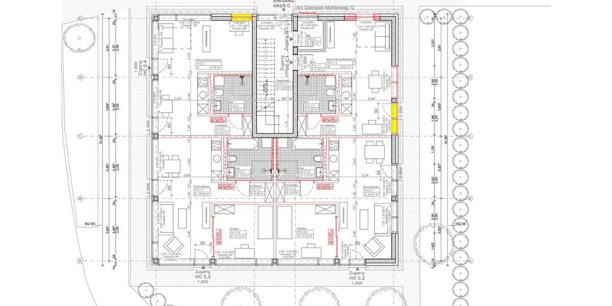 Etagenwohnung Potsdam Krampnitz - 2 Zimmer, 39 m&sup2;, 1.158&euro; | Angebot:21663769