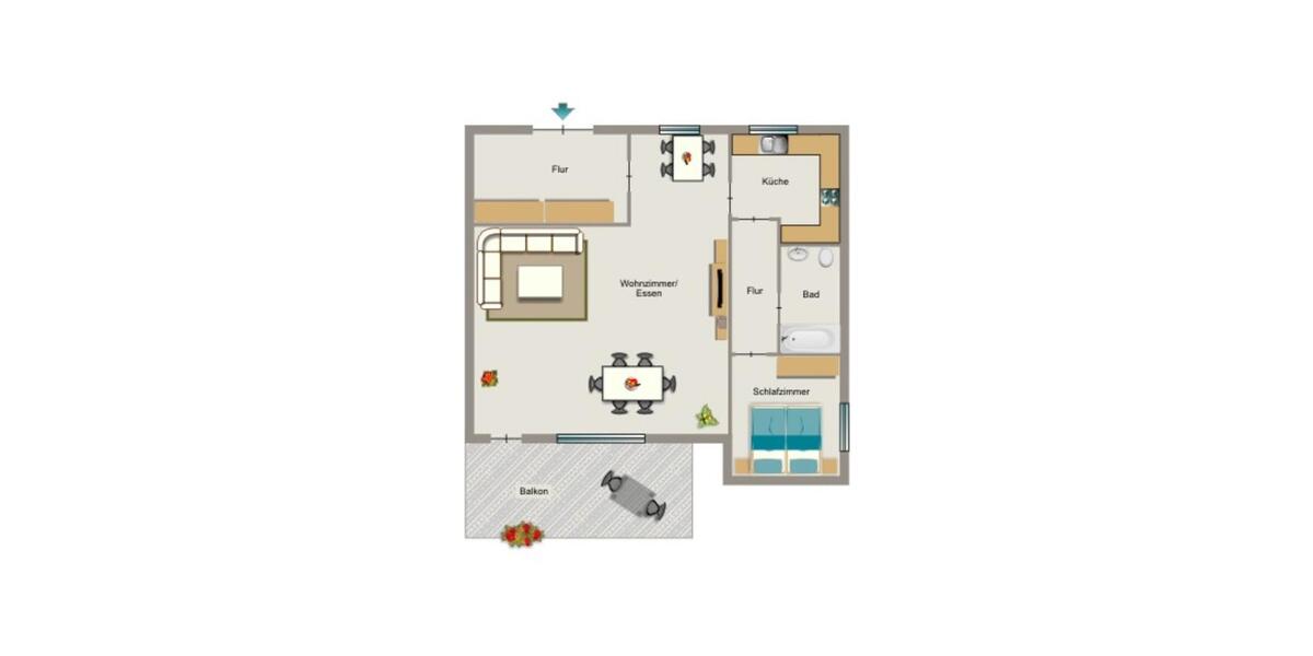 Dachgeschoßwohnung Bergkamen - 2.5 Zimmer, 66 m&sup2;, 346&euro; | Angebot:24976598