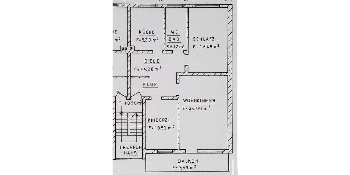 Etagenwohnung Wiesbaden Bierstadt - 3.5 Zimmer, 82 m&sup2;, 1.100&euro; | Angebot:26608784