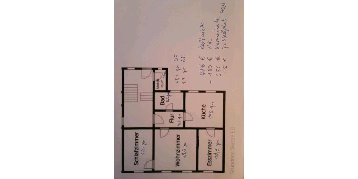 Etagenwohnung Taucha - 3 Zimmer, 68 m&sup2;, 476&euro; | Angebot:25808022