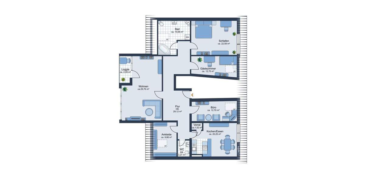 Etagenwohnung Mannheim / Innenstadt Quadrate - 5 Zimmer, 153 m&sup2;, 1.400&euro; | Angebot:24776883