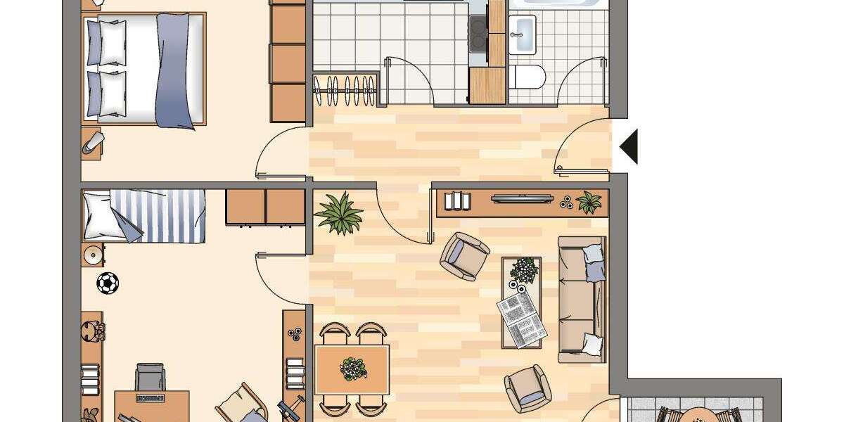 Wohnung zum Mieten in Flensburg 629 € 61.15 m² 3 zimmer
