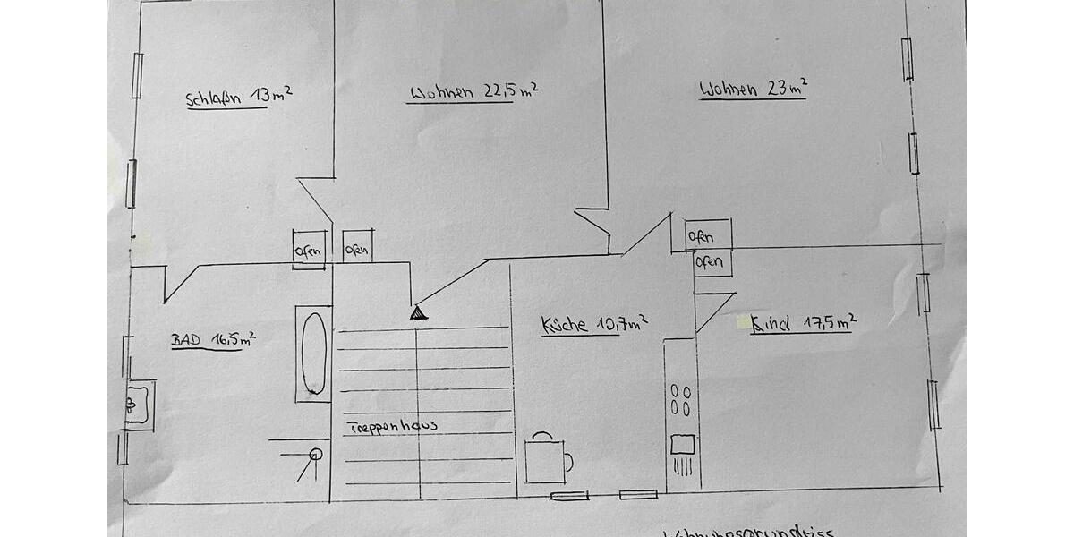 Etagenwohnung Bad Wilsnack - 4 Zimmer, 106 m&sup2;, 440&euro; | Angebot:26217829