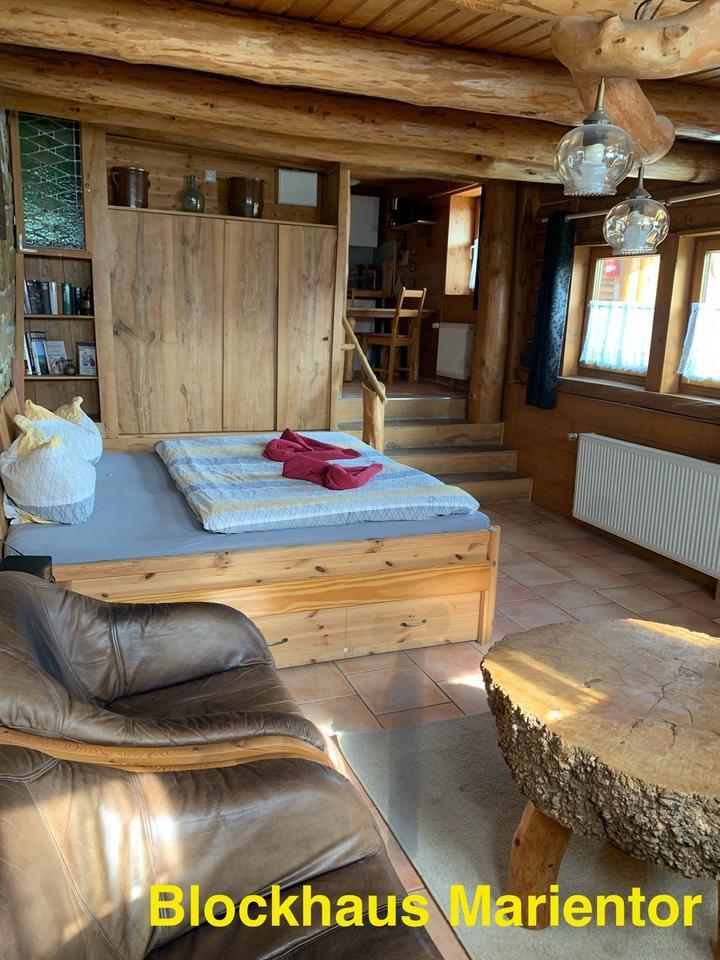 ☀️ Blockhaus mit Sauna in Quedlinburg Ferienhaus FerienWohnung ☀️