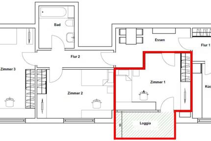 Wohnen auf Zeit Karlsruhe Beiertheim-Bulach - 3 Zimmer, 20 m&sup2;, 667&euro; | Angebot:25422301