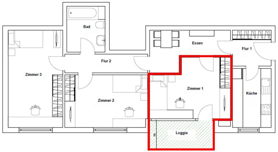 Wohnen auf Zeit Karlsruhe Beiertheim-Bulach - 3 Zimmer, 20 m&sup2;, 667&euro; | Angebot:25422301