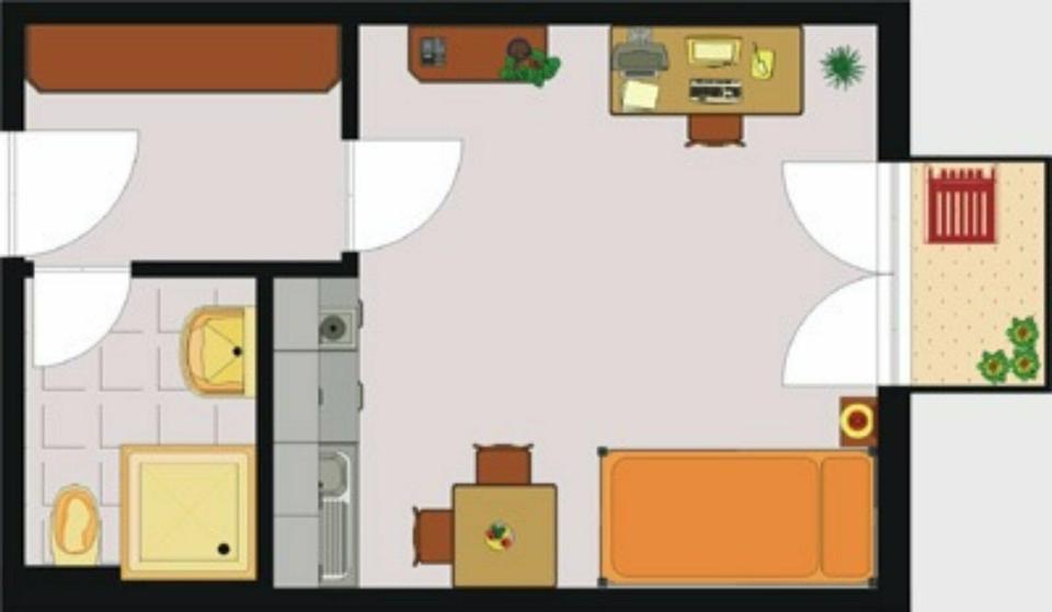 Etagenwohnung Marburg Marbach - 1 Zimmer, 28 m&sup2;, 600&euro; | Angebot:26614040