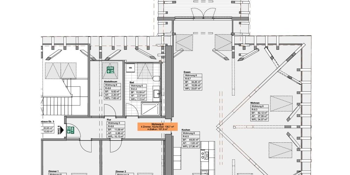Dachgeschoßwohnung Weilheim - 4 Zimmer, 139 m&sup2;, 1.540&euro; | Angebot:26012944
