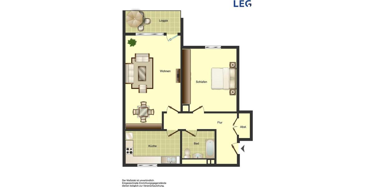 Etagenwohnung Monheim am Rhein - 2 Zimmer, 57 m&sup2;, 579&euro; | Angebot:25458824