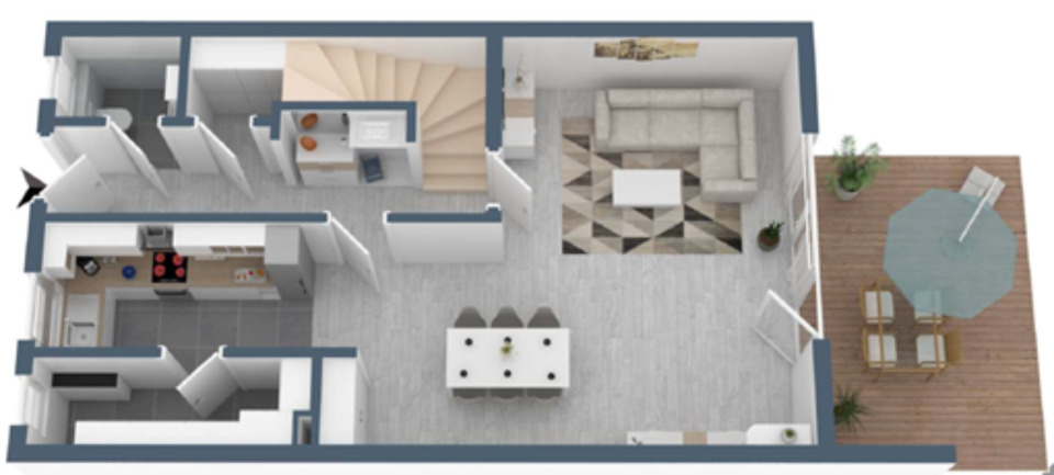 Etagenwohnung Lingen (Ems) Damaschke - 3 Zimmer, 120 m&sup2;, 1.320&euro; | Angebot:24731321