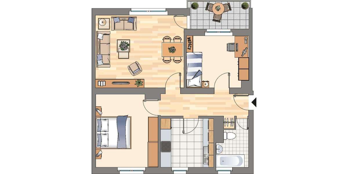 Etagenwohnung Dortmund Bövinghausen - 3 Zimmer, 65 m&sup2;, 502&euro; | Angebot:27007515