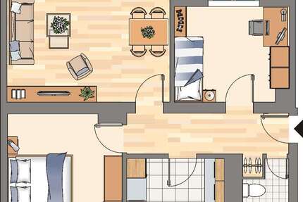 Wohnung Dortmund Bövinghausen - 3 Zimmer, 65 m&sup2;, 502&euro; | Angebot:27007515