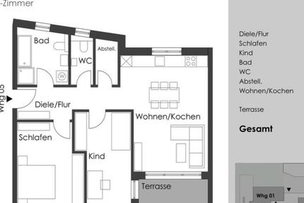 Wohnung Aschaffenburg Gailbach - 3 Zimmer, 84 m&sup2;, 1.000&euro; | Angebot:25238330