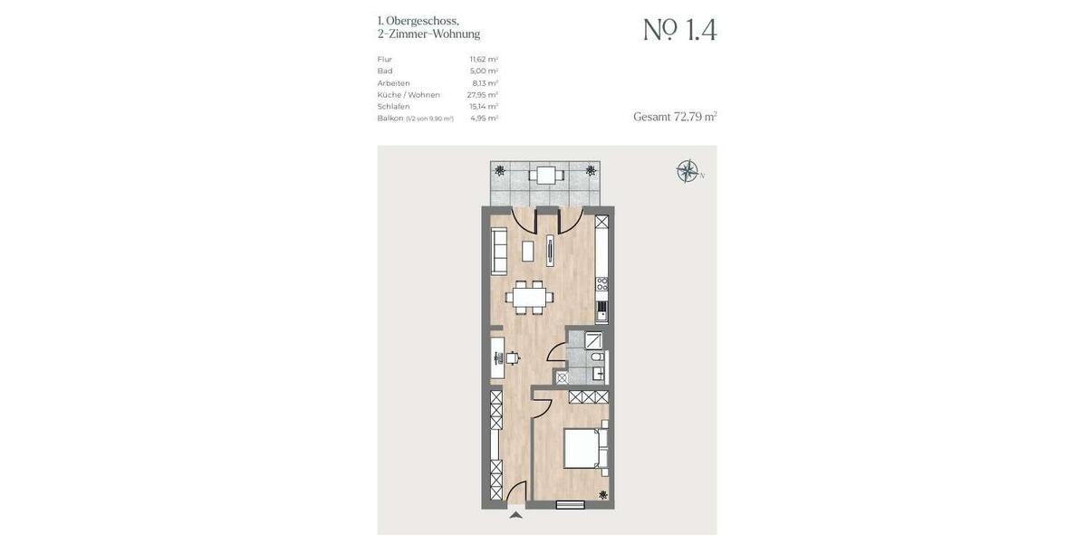 Etagenwohnung Külsheim - 3 Zimmer, 72 m&sup2;, 605&euro; | Angebot:24478099
