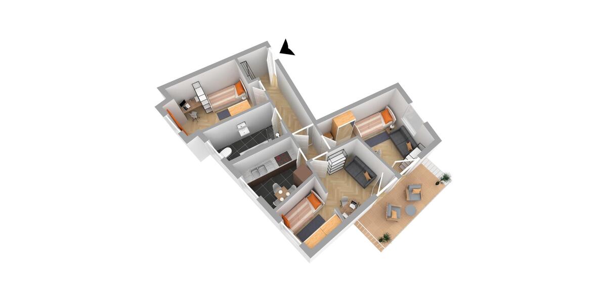 Etagenwohnung Offenbach am Main - 3 Zimmer, 63 m&sup2;, 550&euro; | Angebot:24840555