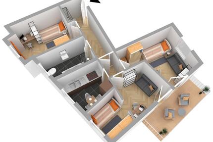 Wohnung Offenbach am Main - 3 Zimmer, 63 m&sup2;, 550&euro; | Angebot:24840555