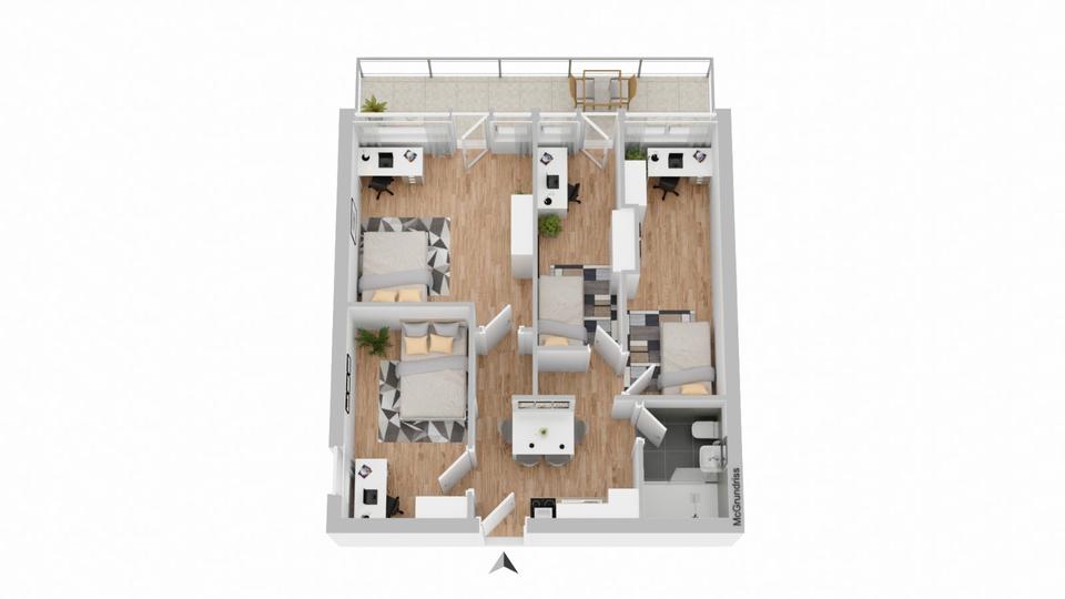 Etagenwohnung München Thalkirchen-Obersendling-Forstenried-Fürstenried-S - 4 Zimmer, 12 m&sup2;, 695&euro; | Angebot:26476791