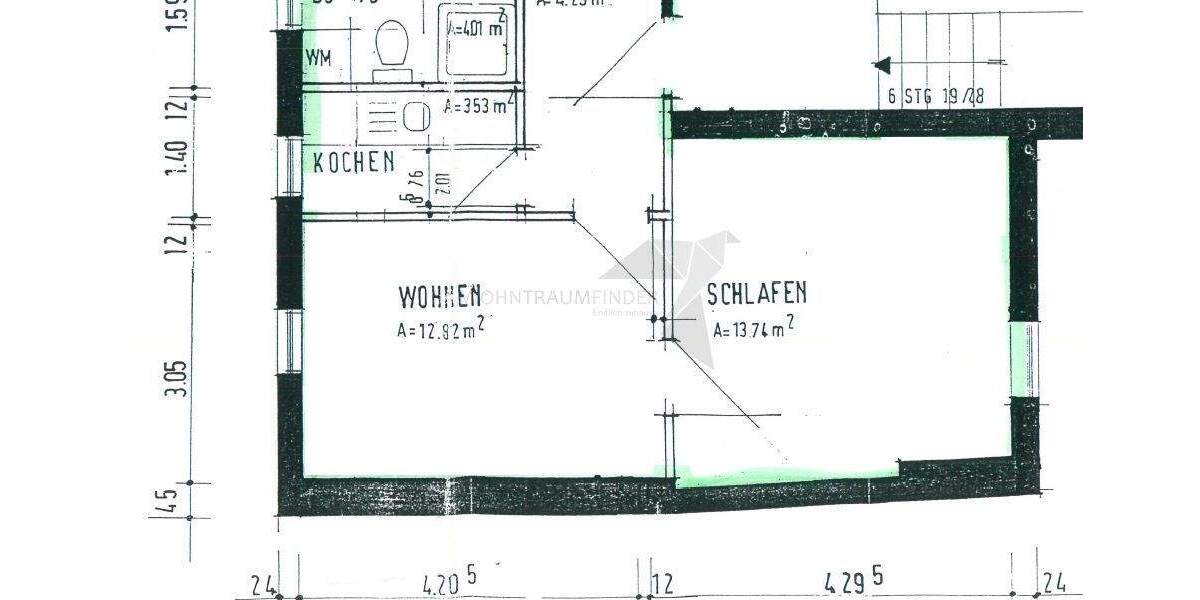 Etagenwohnung Meerane Seiferitz - 2 Zimmer, 38 m&sup2;, 204&euro; | Angebot:25734210
