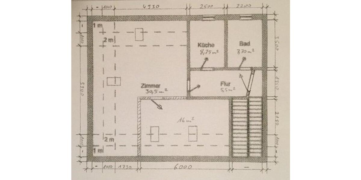 Dachgeschoßwohnung Güstrow - 2 Zimmer, 68 m&sup2;, 544&euro; | Angebot:26705583