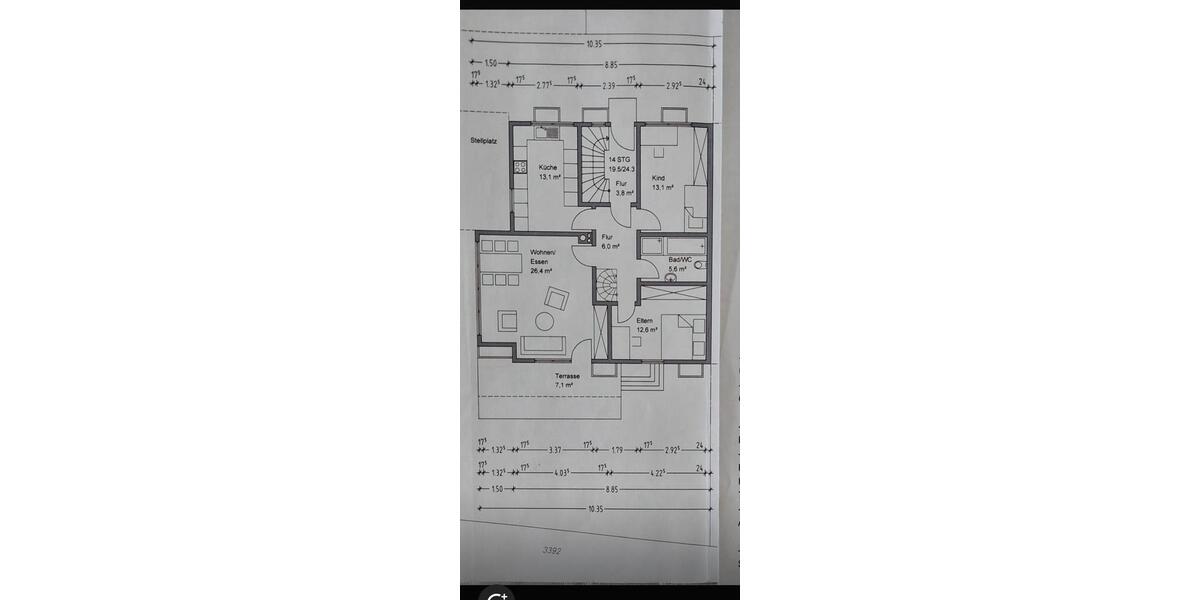 Erdgeschoßwohnung Korntal-Münchingen Münchingen - 3 Zimmer, 80 m&sup2;, 1.380&euro; | Angebot:24527496