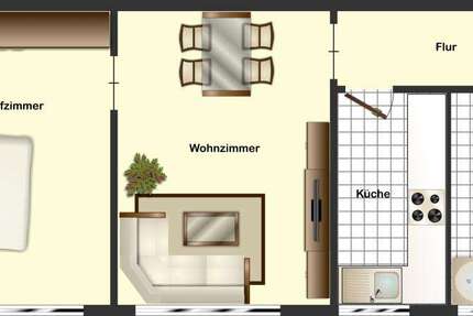 Wohnung zum Mieten in Neckarsulm 600 € 50 m² 2 zimmer
